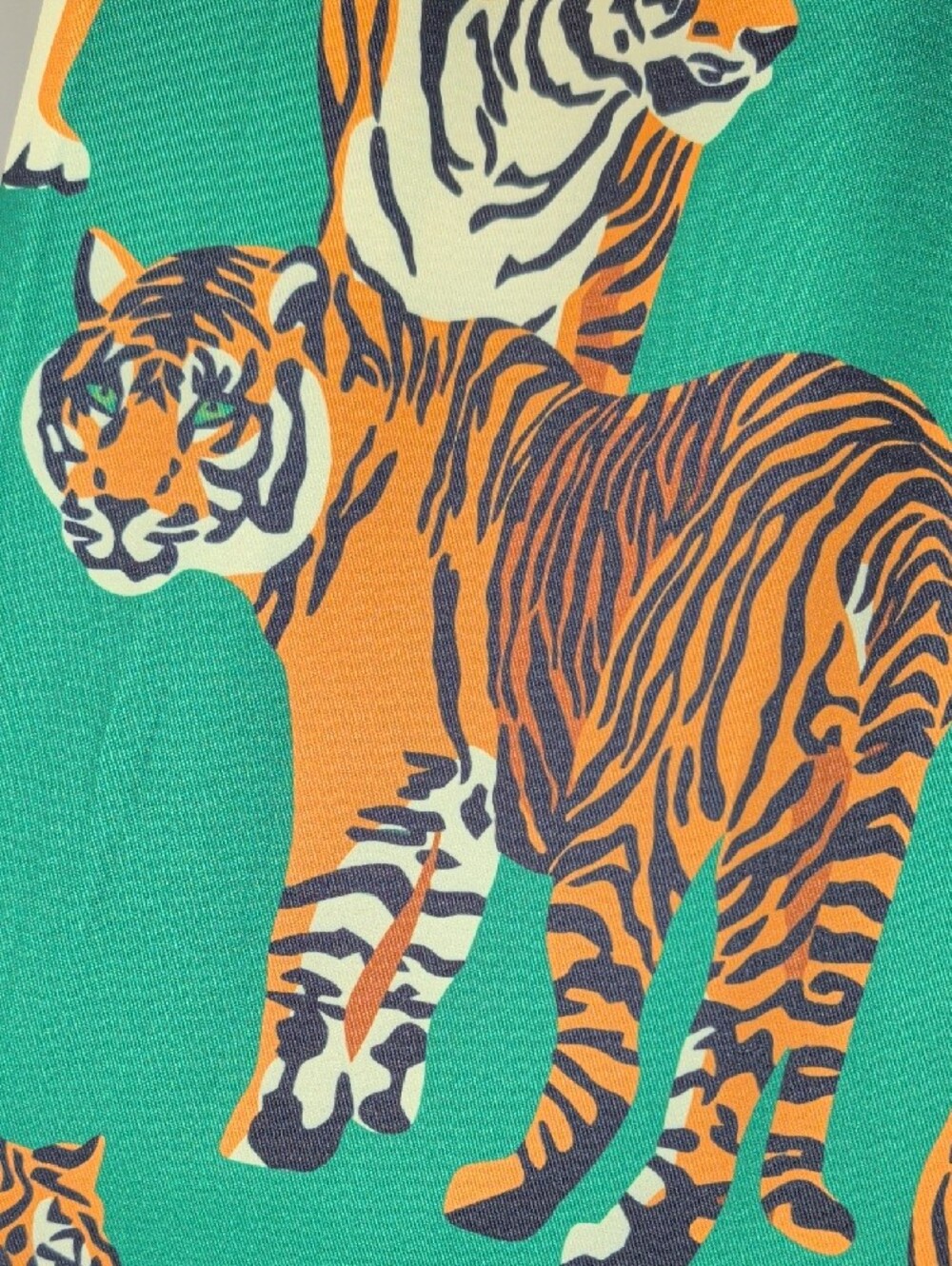 Dressed In lala Tiger Print Green Pants - Picture 4 of 4